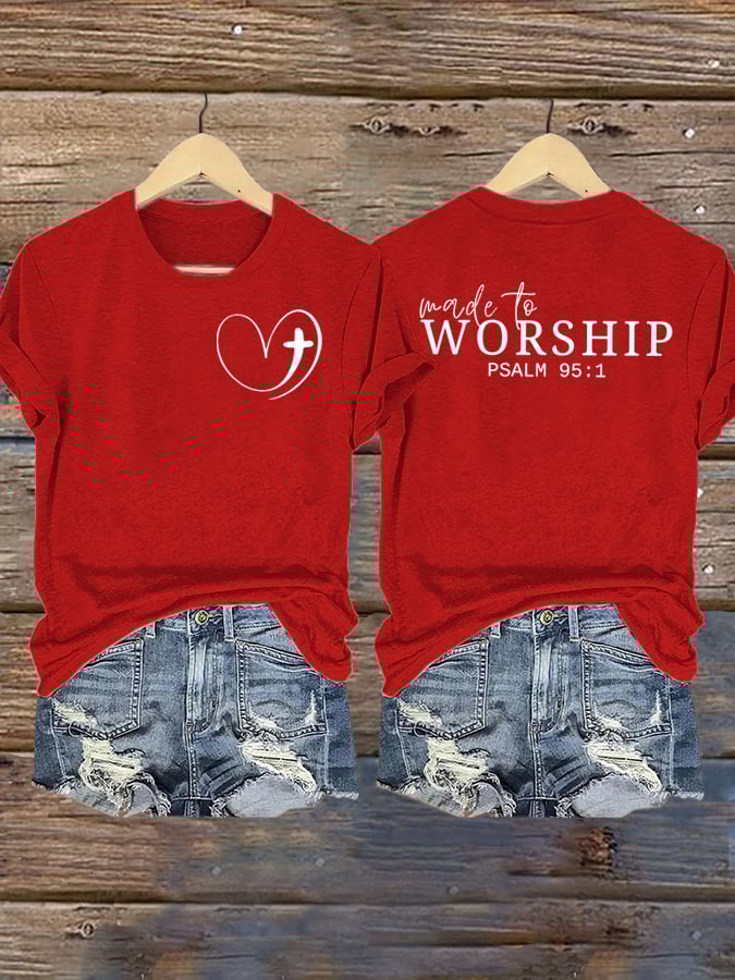Women's Worship Faith Print T-Shirt