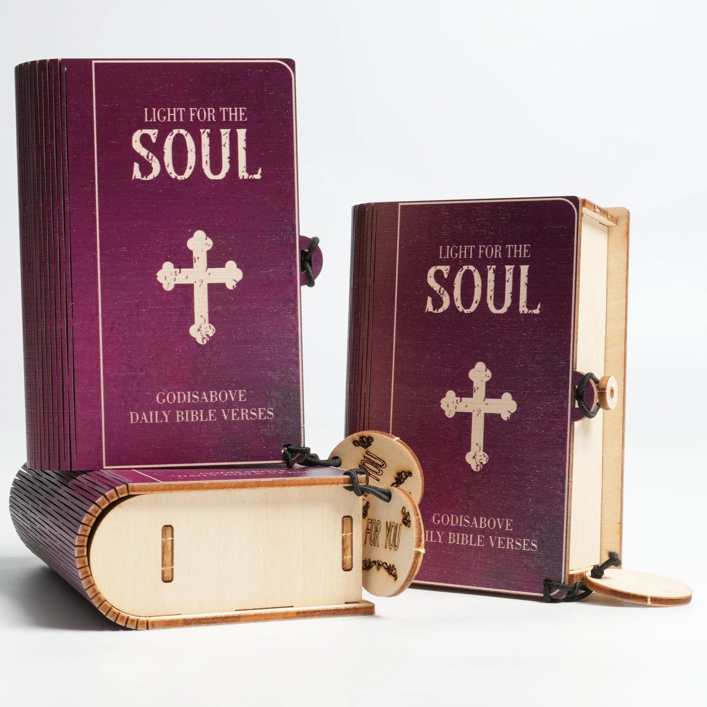 🔥Limited Time Discount🎁 - ✝️Handmade Wooden Bible Verses Box - Daily Bible Verses (🎁 A Reminder of God's Words💖)