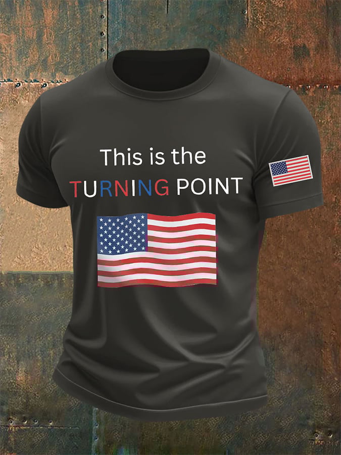 Men's This Is The Turning Point Print Round Neck T-Shirt
