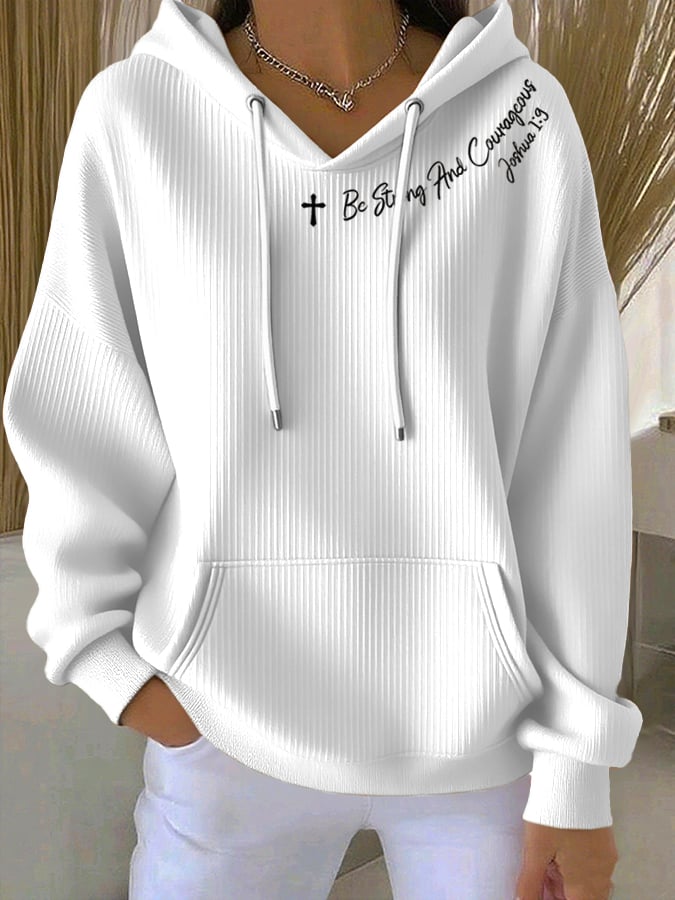 Women's Casual Faith Textured Hoodie