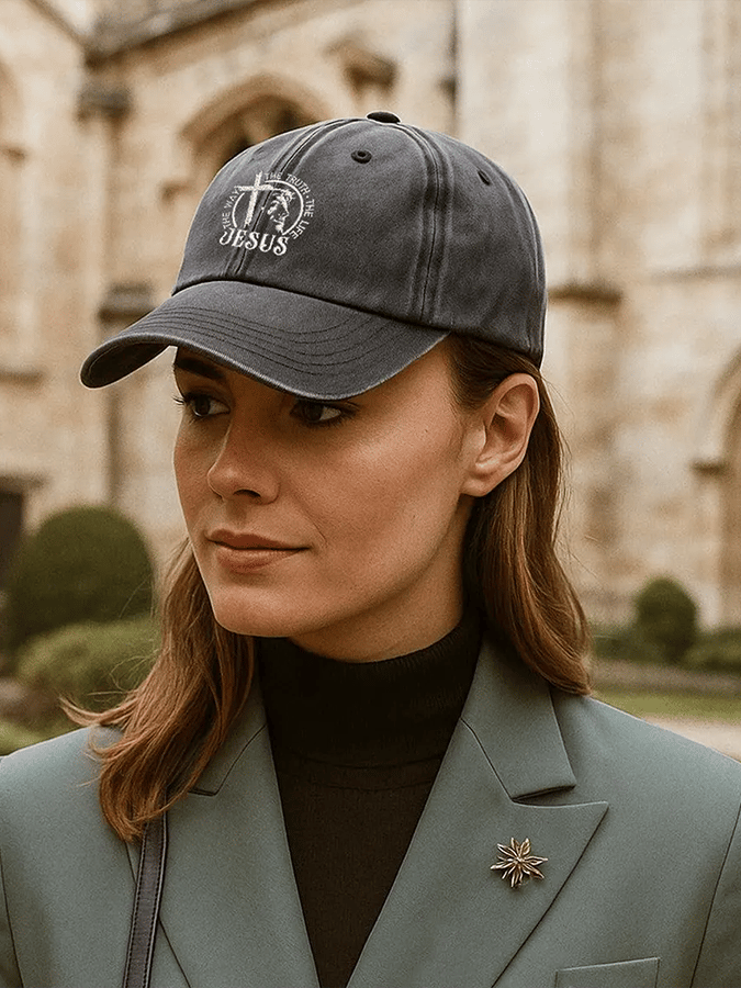 Unisex Vintage Faith The Way The Truth The Life Printed Hat