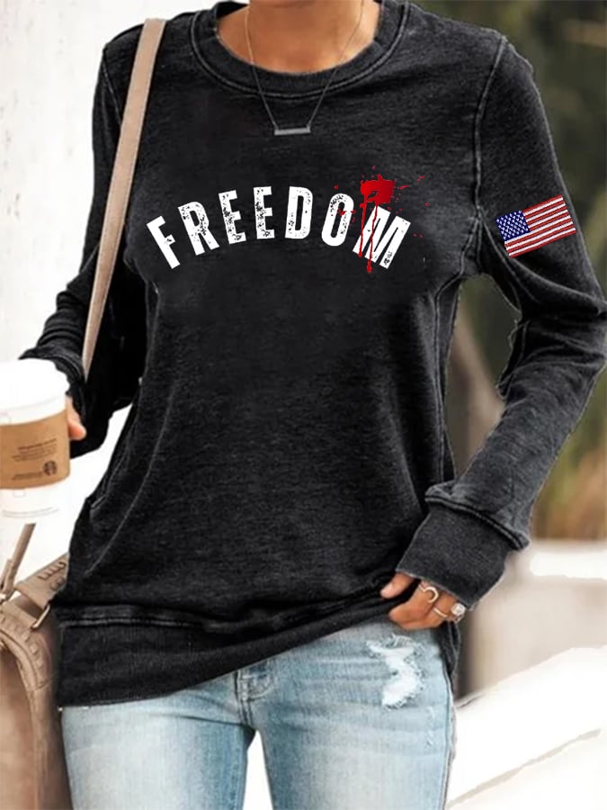 Women's Freedom Print Sweatshirt
