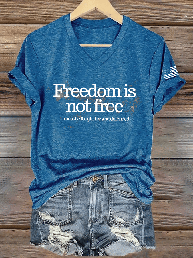 Women's Hot Spot Print V-Neck T-Shirt