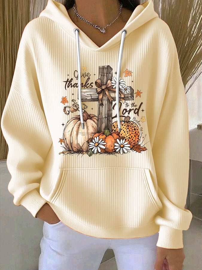 Women's casual thanksgiving main groove hoodie