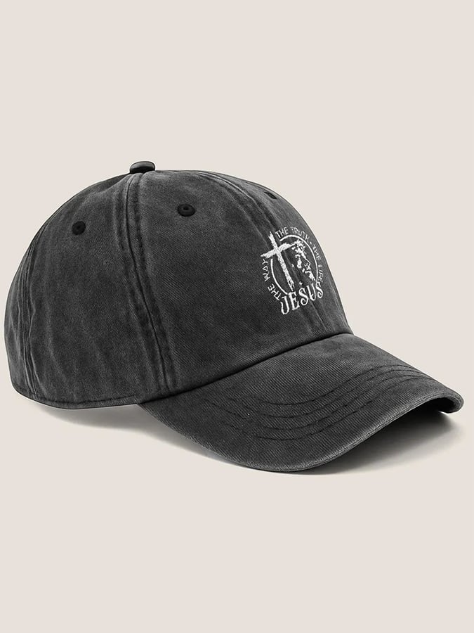 Unisex Vintage Faith The Way The Truth The Life Printed Hat