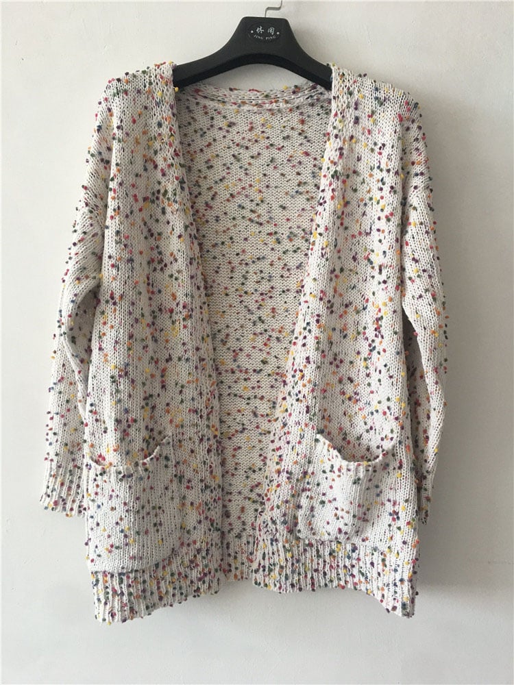 Women's Loose Knitted Pocket Sweater Cardigan