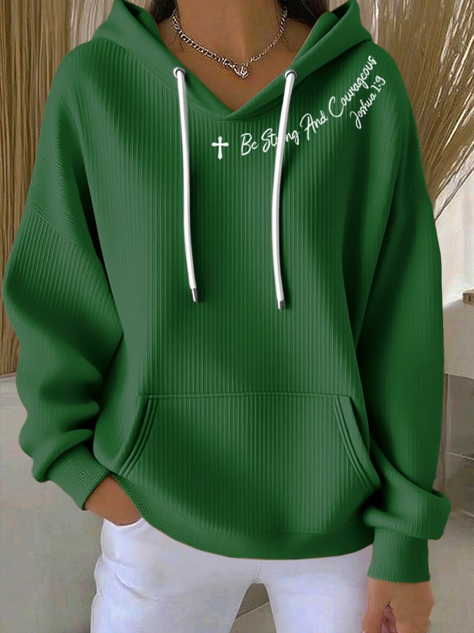 Women's Casual Faith Textured Hoodie