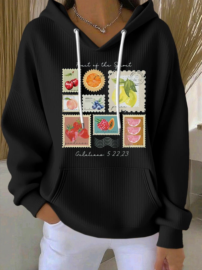 Women's Casual Faith Textured Hoodie