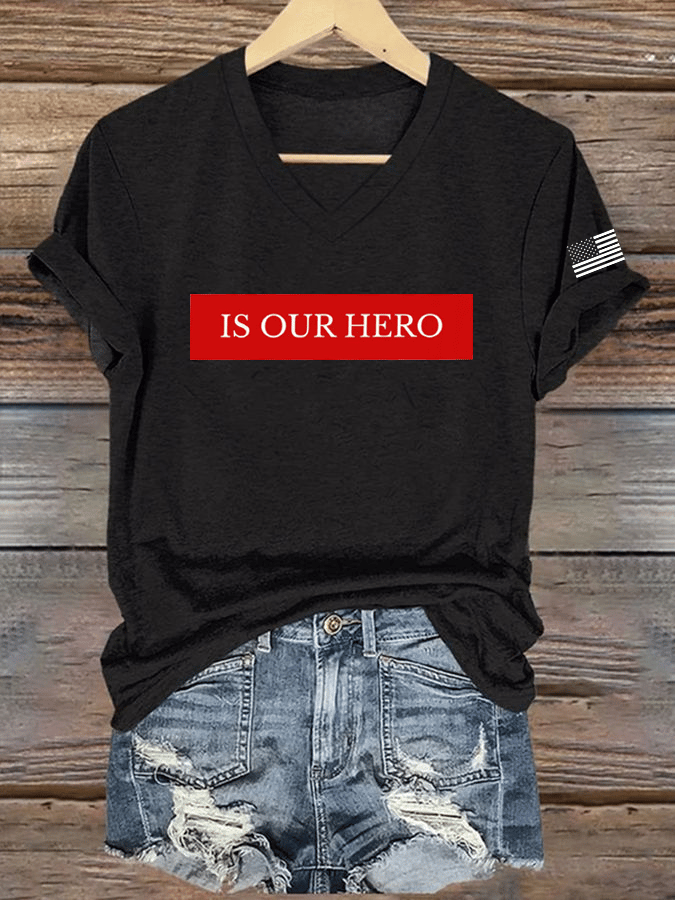 Women's Hot Spot Print V-Neck T-Shirt