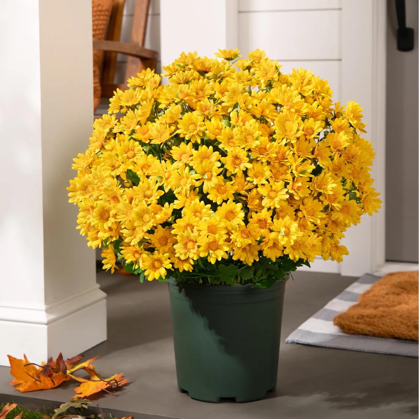 💥Last Day Each Only $2.99- Artificial Outdoor Sunset Mums Flowers - UV resistant, Waterproof, Windproof