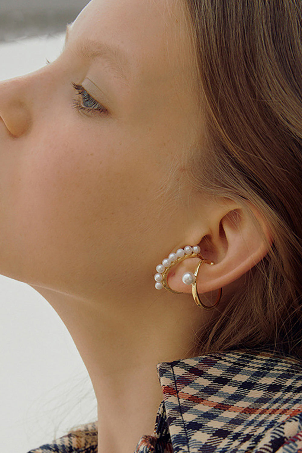Pearl Metal Earrings