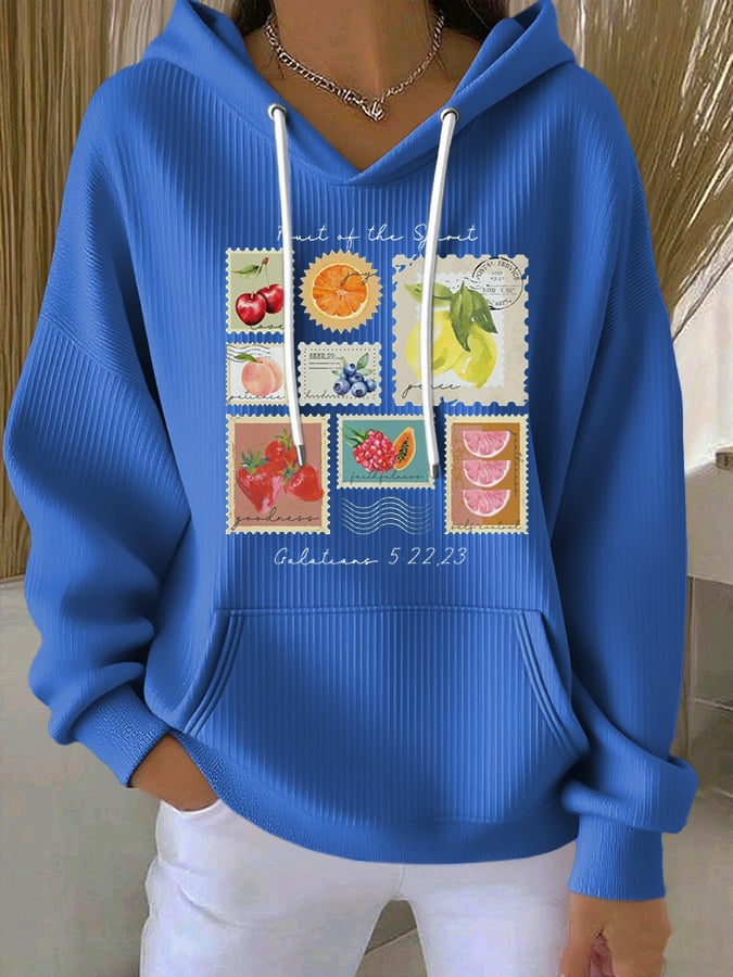 Women's Casual Faith Textured Hoodie