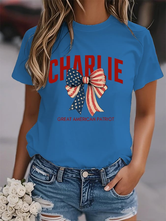 Women's American Hero Print Shirt