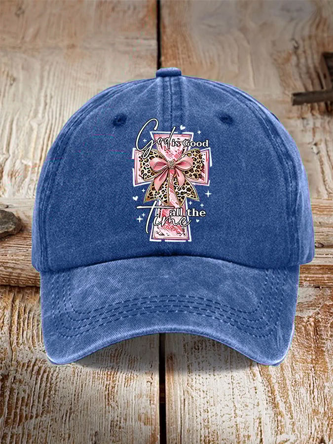Unisex God Is Good All The Time Print Baseball Cap