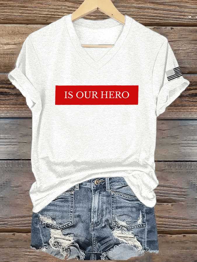 Women's Hot Spot Print V-Neck T-Shirt