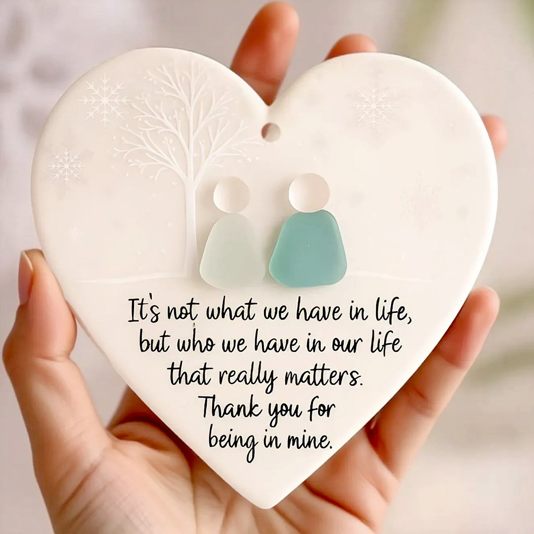🌊Heart-Shaped Bird Sea Glass Friendship Decoration🌊