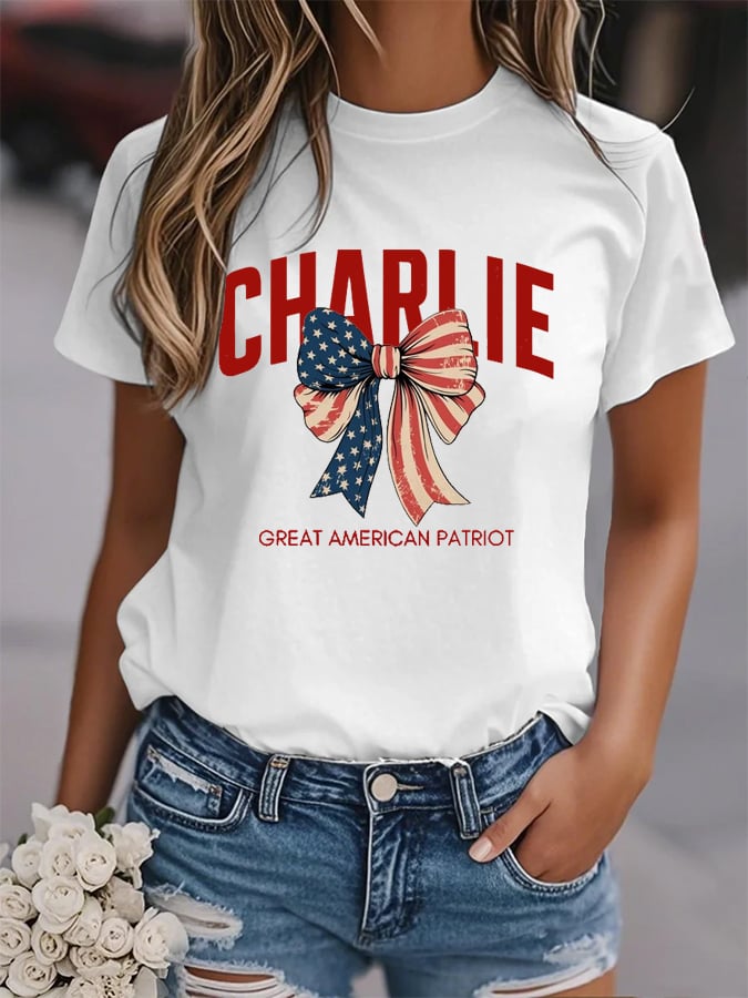 Women's American Hero Print Shirt