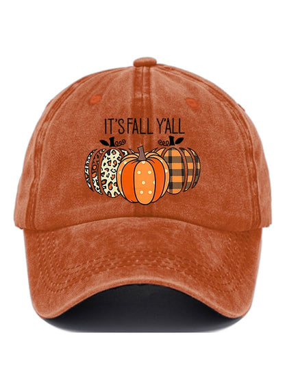 Love Fall Y'all Print Baseball Cap
