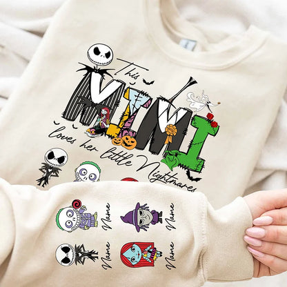 Personalized This Mama Loves Her Little Nightmares Sweatshirt, Mama Shirt With Kids Name