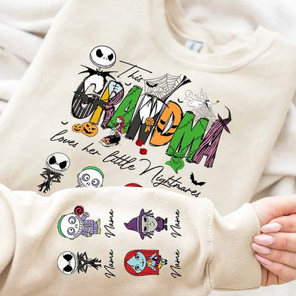 Personalized This Mama Loves Her Little Nightmares Sweatshirt, Mama Shirt With Kids Name