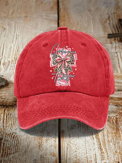 Unisex God Is Good All The Time Print Baseball Cap