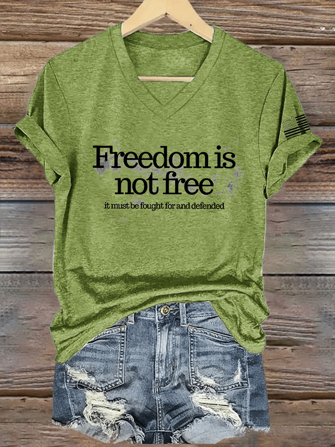 Women's Hot Spot Print V-Neck T-Shirt