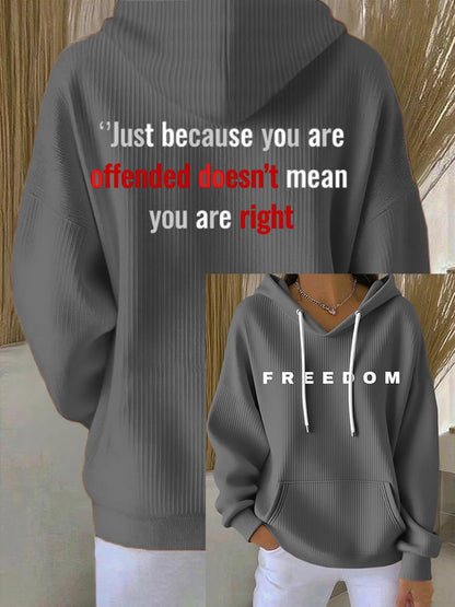 Women's Freedom  Printed Hoodie