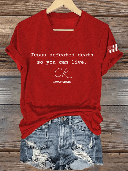 Women's Hot Spot Print V-Neck T-Shirt