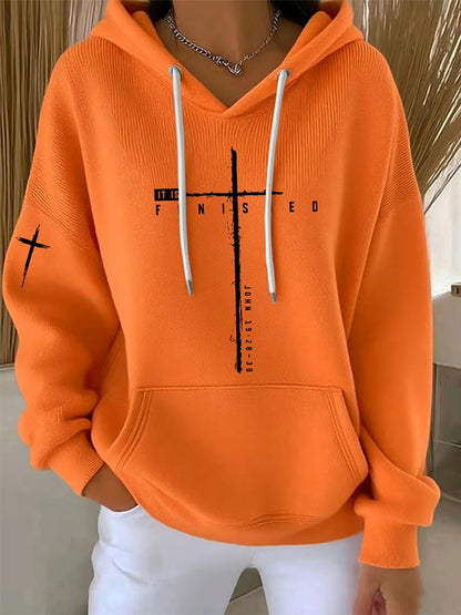 Women's It Is Finished Print Casual Sweatshirt