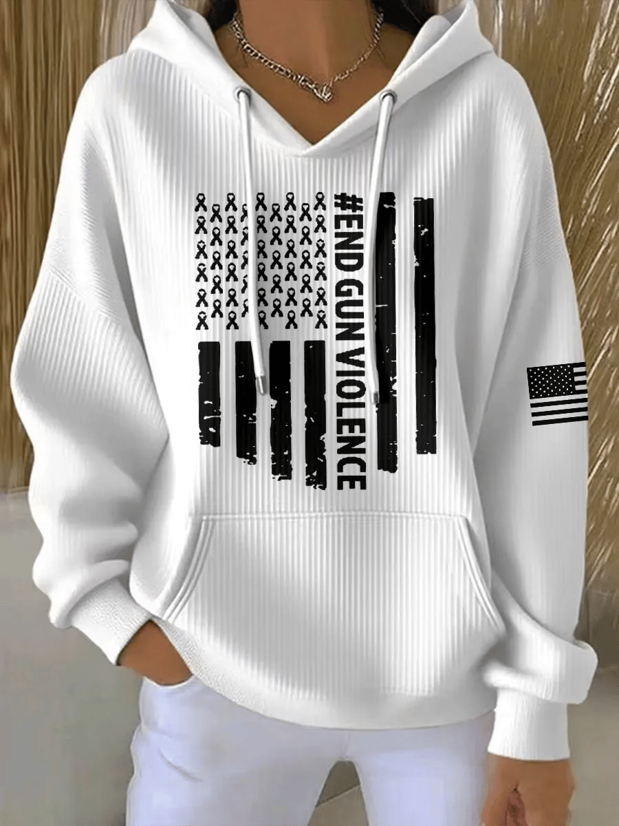 Women's End Gun Violence Print Casual Sweatshirt