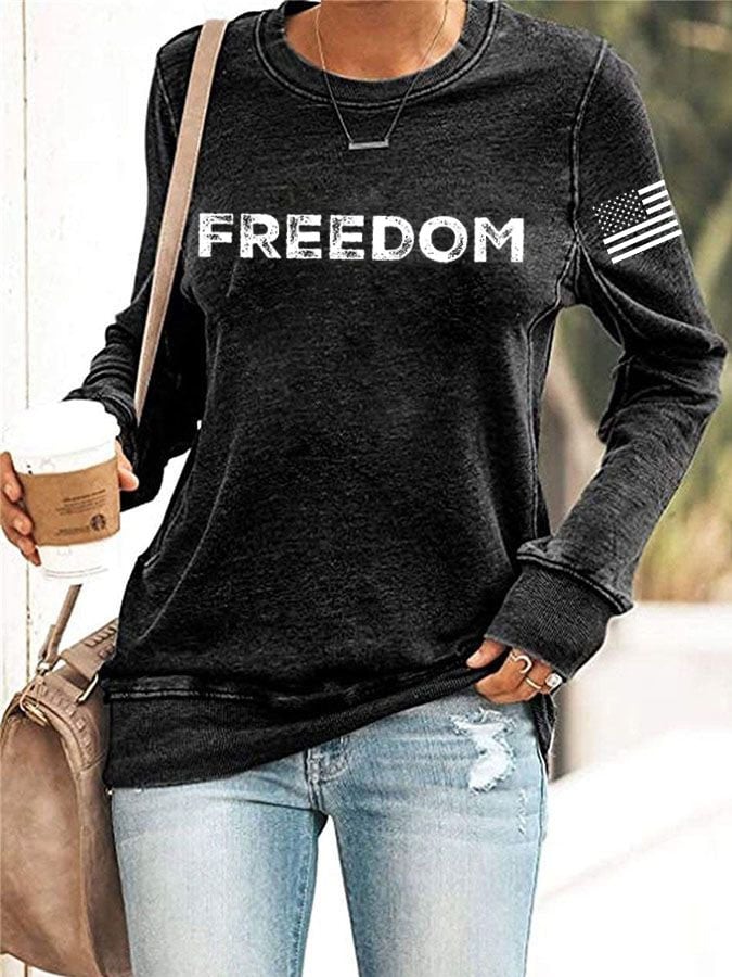 Women's Freedom  Print Sweatshirt