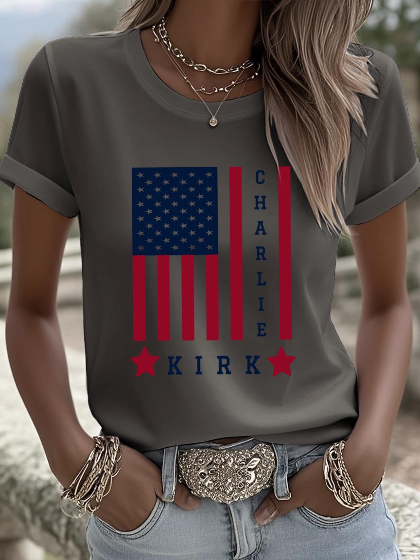 Women's American Hero Print Shirt