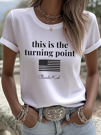 Women's Charlie Kirk This is the Turning Point Pride T-Shirt