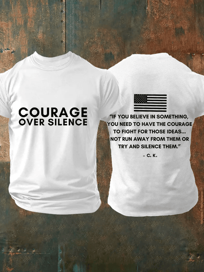 Men's FREEDOM Print short-sleeved T-shirt