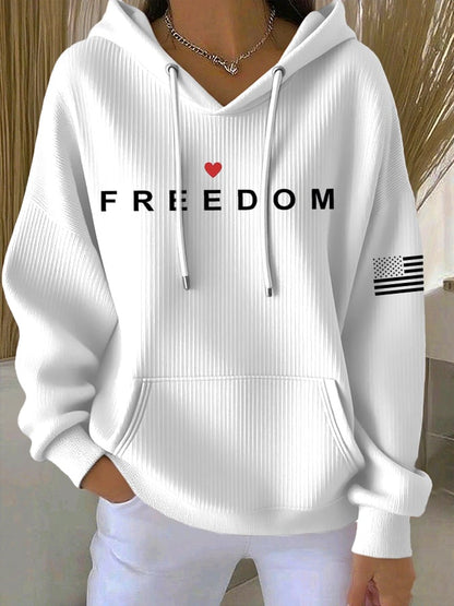 Women's freedom Printed Hoodie