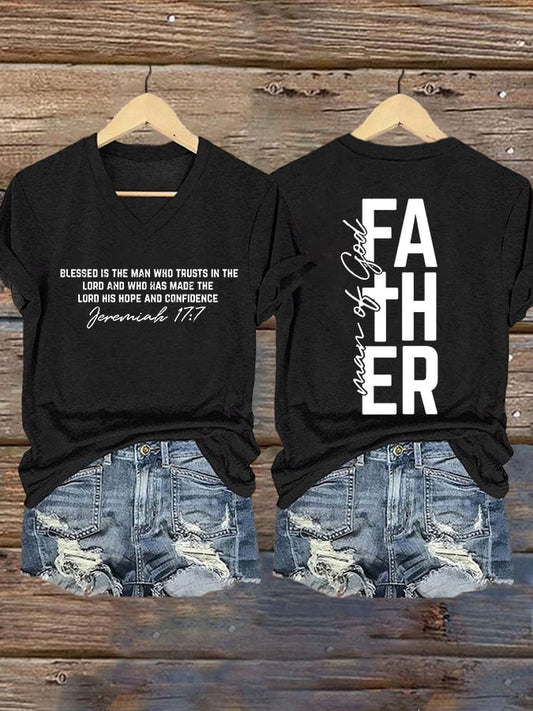 Women's Retro Faith Print T-Shirt