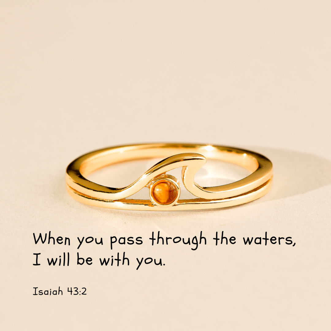 Through Deep Waters - Isaiah 43:2 Ring