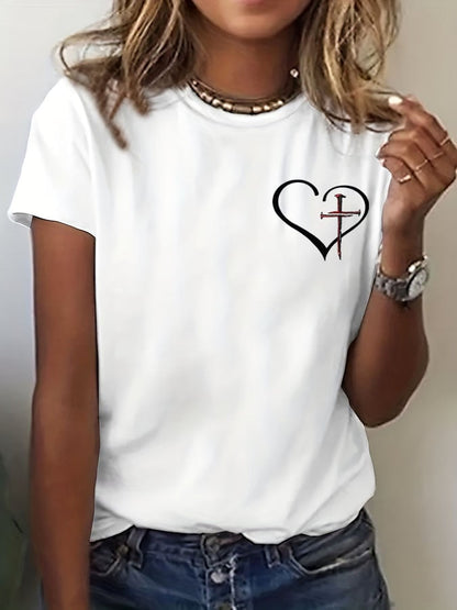 Women'S Jesus Has My Back Print T-Shirt