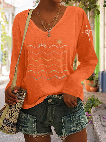 Women's Salt and Light Boho Christian Print Shirt
