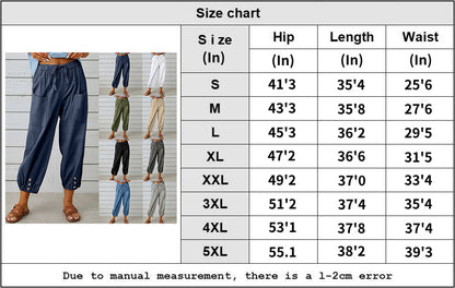 Women's Summer Capri Wide Leg Pants