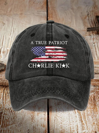 Unisex Freedom American Flag Print Baseball Cap