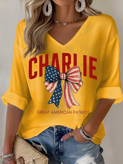 Women's Commemorative Leader Print Waffle T-Shirt