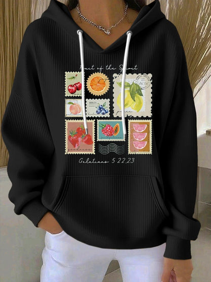 Women's Casual Faith  Textured Hoodie
