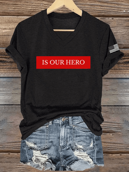 Women's Hot Spot Print V-Neck T-Shirt