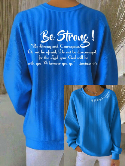 Women's Casual Faith Textured Sweatshirt