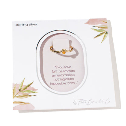 Dainty Move Mountains - Sterling Silver Ring