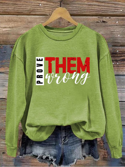 Women'S Casual Letter Print Long-Sleeved Sweatshirt