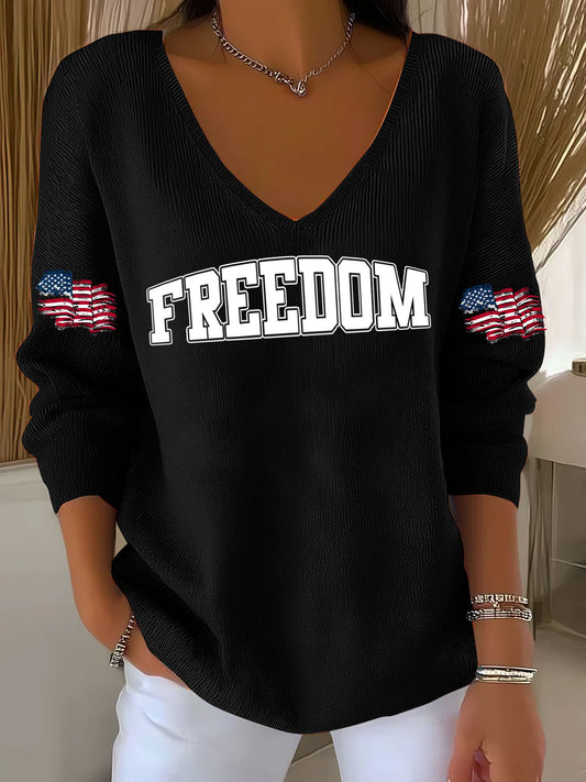 Women's Hot Print V-Neck T-Shirt