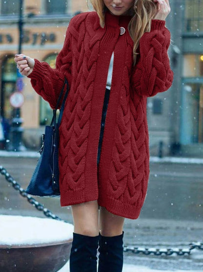 Solid Color Loose Long Cardigan Sweater
