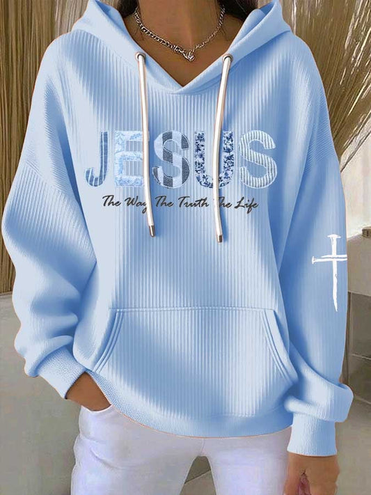 Women's Faith Print Casual Sweatshirt